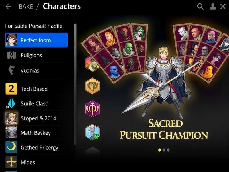 Sacred Pursuit Champion character roster